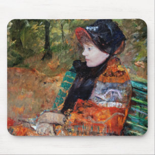 Woman Sitting on the Bench, Mary Cassatt Mouse Pad