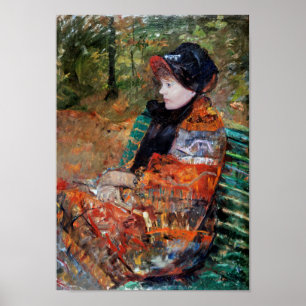 Woman Sitting on the Bench, Mary Cassatt Poster