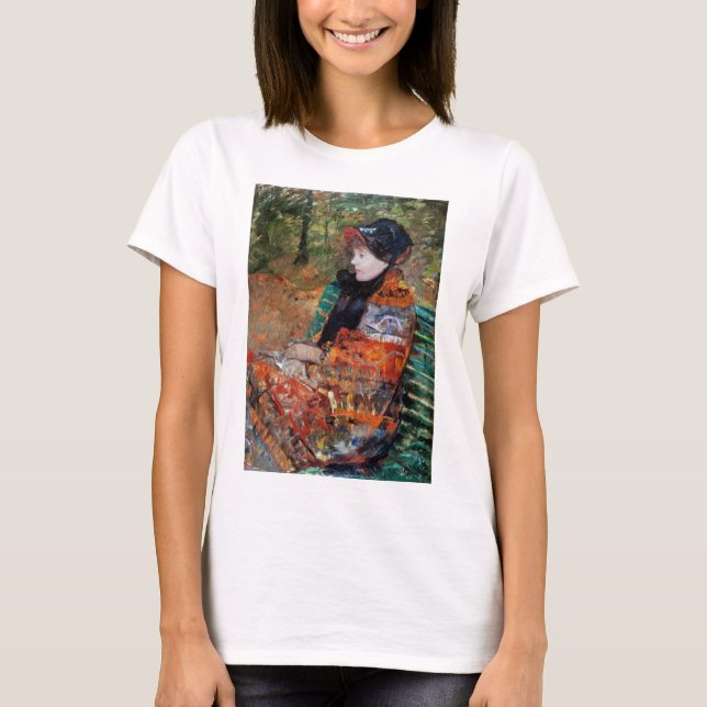 Woman Sitting on the Bench, Mary Cassatt T-Shirt (Front)