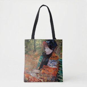 Woman Sitting on the Bench, Mary Cassatt Tote Bag