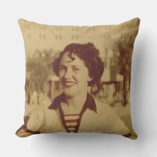 Woman Sitting Outside Cushion (Front)