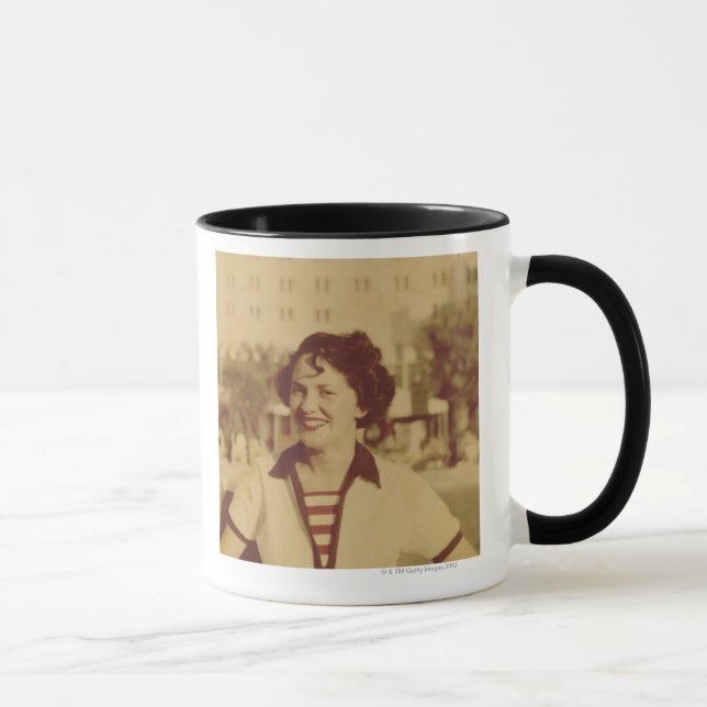 Woman Sitting Outside Mug (Right)