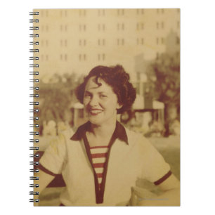 Woman Sitting Outside Notebook