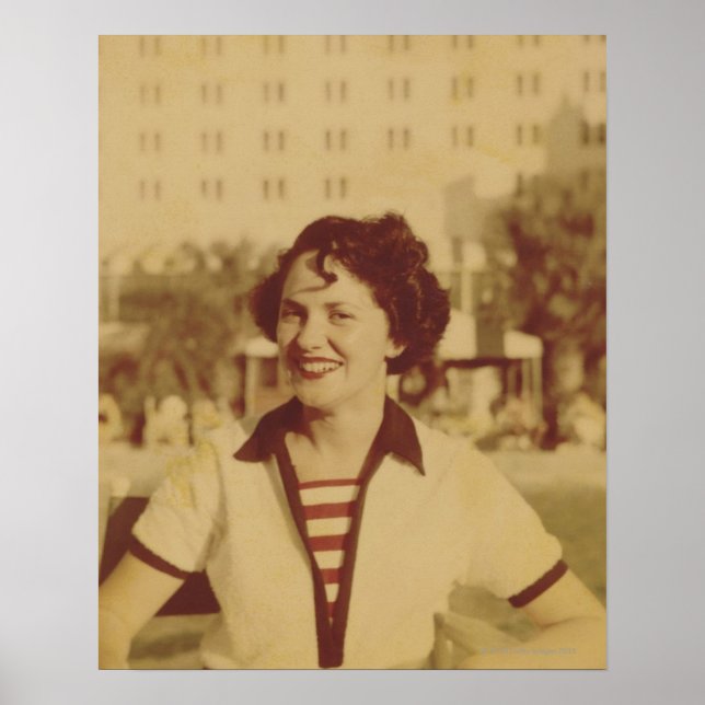 Woman Sitting Outside Poster (Front)