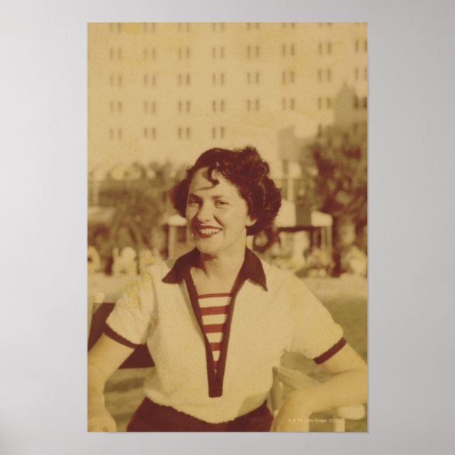 Woman Sitting Outside Poster (Front)