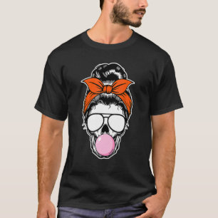 Woman Skeleton Bubble Gum Lazy Halloween Costume M T-Shirt