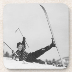 Woman Skier 2 Coaster