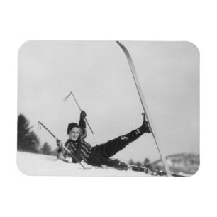 Woman Skier 2 Magnet