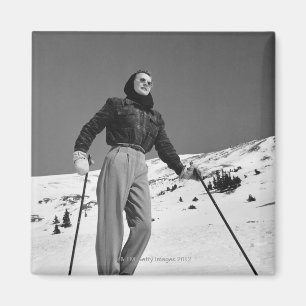 Woman Skier Magnet