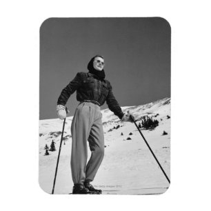 Woman Skier Magnet