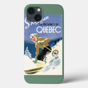 Woman Skiing - Both English and French Poster iPhone 13 Case