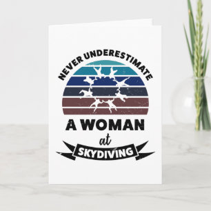 Woman Skydiving Funny Gift Mum Wife Card