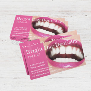 Woman smile. Teeth whitening. Dental care. Dentist Business Card