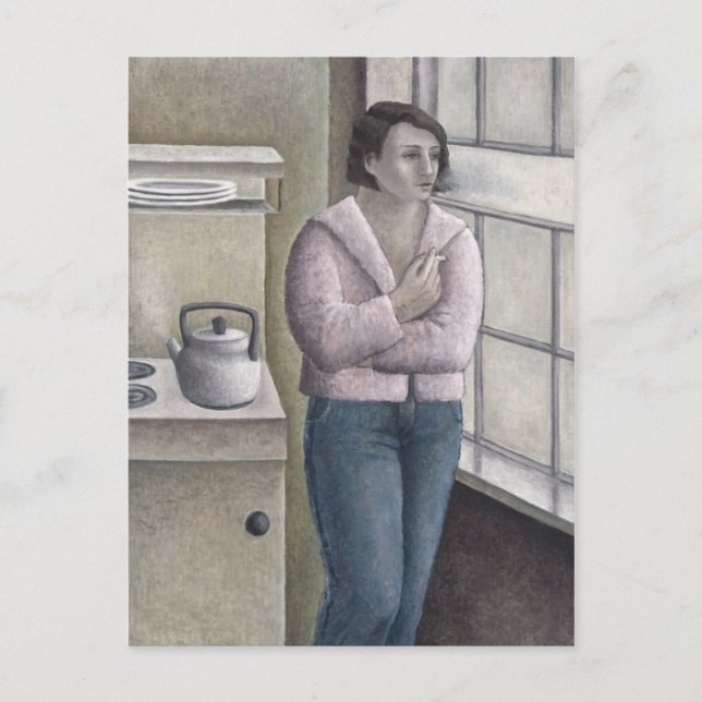 Woman Smoking 1996 Postcard (Front)