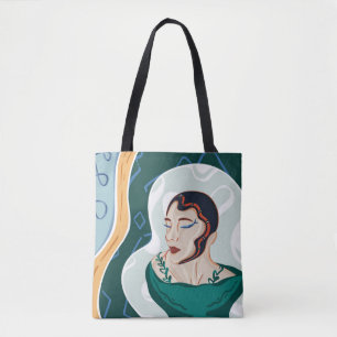Woman Snake - Snake Head Lady Tote Bag