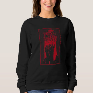 Woman Sorrow Mushrooms Thinking Depression Sweatshirt