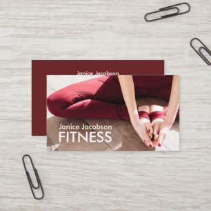 Woman Stretching Fitness Business Cards