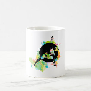 Woman Stretching Illustration Coffee Mug