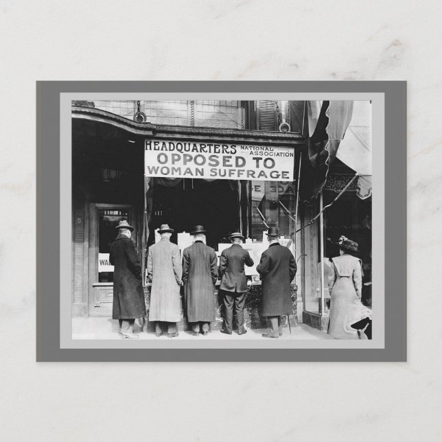 Woman Suffrage - Headquarters - Opposed To Postcard (Front)