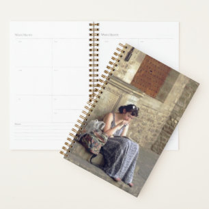 "Woman Summer Day Reading in Florence" Journal Planner