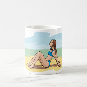 Woman Sunbathing Coffee Mug
