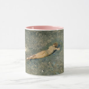 Woman Sunbathing on the Beach at Portici Mug