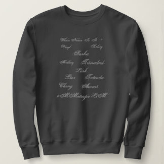 Woman Sweatshirt,Unisex Names on Front Family Size Sweatshirt