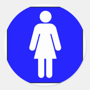Woman Symbol Classic Round Sticker