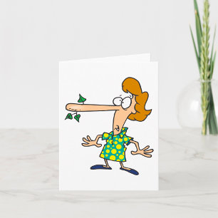 Woman Telling Lies Card