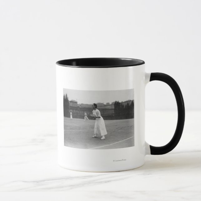 Woman Tennis Player getting ready Photograph Mug (Right)