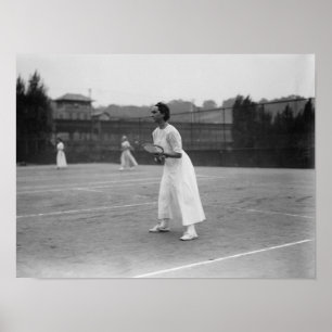 Woman Tennis Player getting ready Photograph Poster