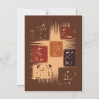 Woman-The Backbone Postcard