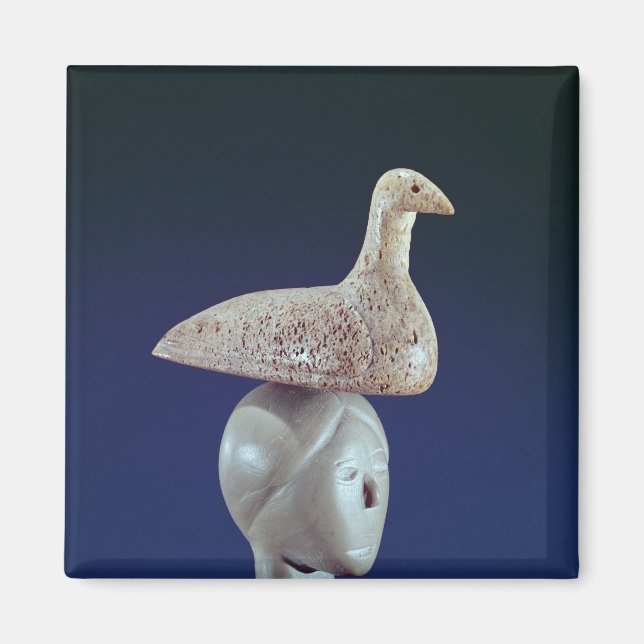 Woman thinking of a Loon bird, from Cape Dorset Magnet (Front)