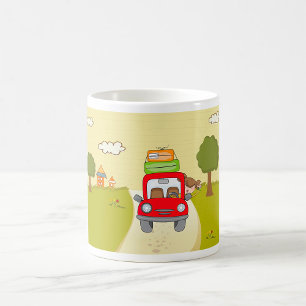 Woman Travelling By Car Coffee Mug