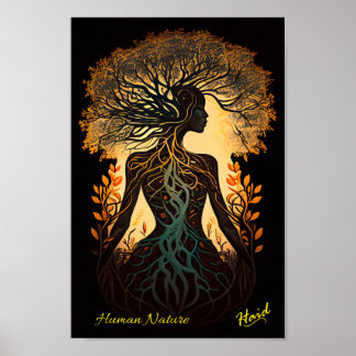 Woman Tree Nature - Gen AI Poster