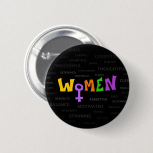 Woman up! 6 cm round badge