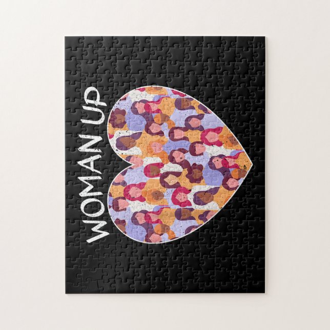 Woman Up Feminist Feminism Women Empowerment Gende Jigsaw Puzzle (Vertical)