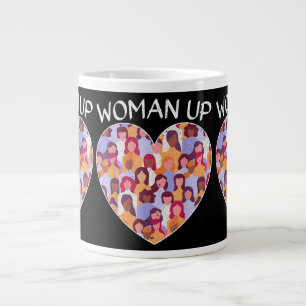 Woman Up Feminist Feminism Women Empowerment Gende Large Coffee Mug
