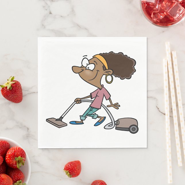 Woman Vaccuming Napkin (Creator Uploaded)