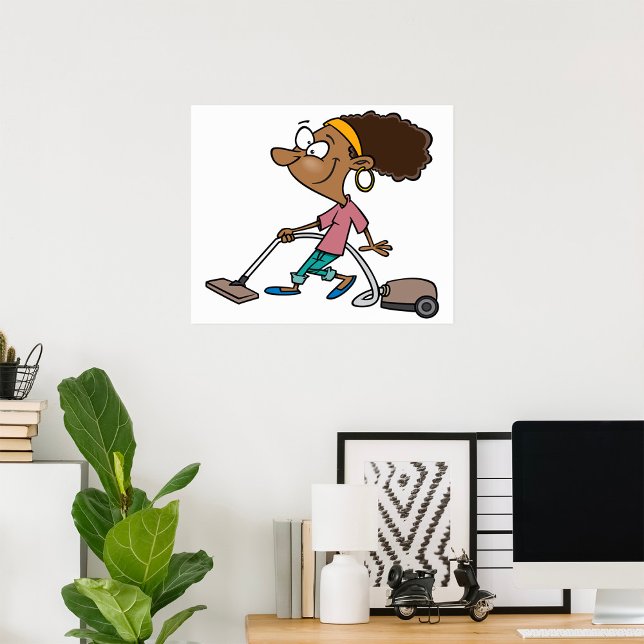 Woman Vaccuming Poster (Creator Uploaded)