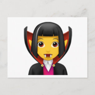 Woman Vampire - Emoji Postcard