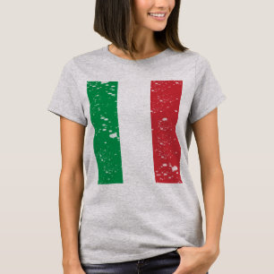 woman Vintage Retro Italian Flag Country Europe T-Shirt