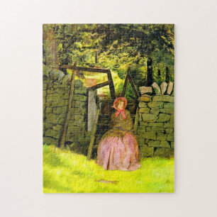 Woman Waiting (by John Everett Millais) Jigsaw Puzzle