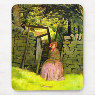 Woman Waiting (by John Everett Millais) Mouse Pad