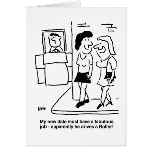 Woman Waiting to Meet a Date Who Drives "a Roller"