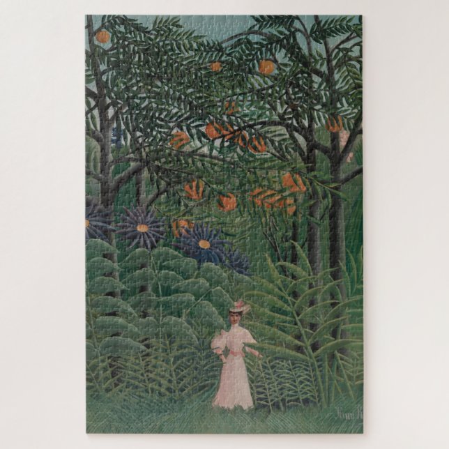 Woman Walking in an Exotic Forest, Henri Rousseau Jigsaw Puzzle (Vertical)