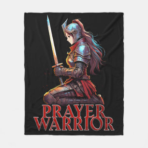 Woman Warrior of Christ 2 Timothy 2:3 Christian  Fleece Blanket