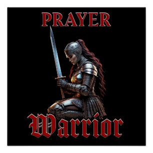 Woman Warrior of Christ 2 Timothy 2:3 Christian Poster