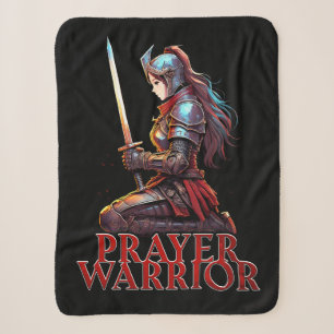 Woman Warrior of Christ 2 Timothy 2:3 Christian Sherpa Blanket