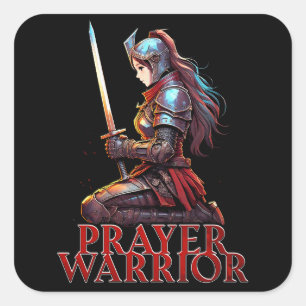 Woman Warrior of Christ 2 Timothy 2:3 Christian  Square Sticker